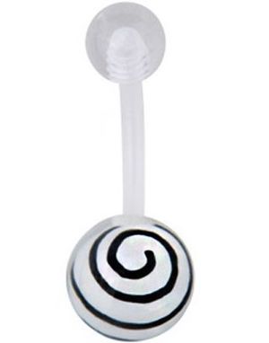 Hypnotize Me Navlepiercing - Hvit/Svart