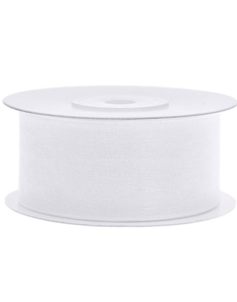 HVITT Chiffonbånd 25 meter x 38 mm