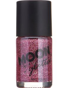 Rosa Neglelakk med Holografisk Glitter