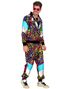  80 Talls Colourful Party Animal Grilldress til Voksen UV GLOW