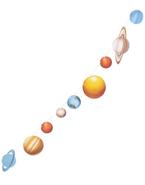 Kosmiske Planeter Girlander 2,5 meter - Astronaut Party