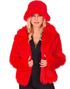 Rød Plysjakke til Dame - Large/X-Large