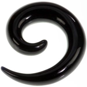 Akryl Curl - Svart Ørepiercing - Strl 5 mm