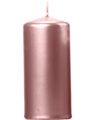 6 stk Metallisk Rose Gullfarget Kubbelys 12x6 cm