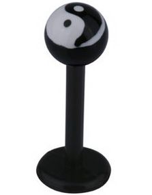 Yin Yang Labret - Black/White