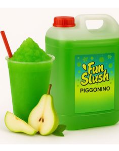 5 liter Piggonino Slush-Konsentrat med Pæresmak – Gir 30 liter Ferdig Popz Fun Slush