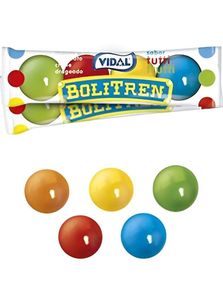 Vidal Bolitren - 4 Små Tyggegummier med Tutti Fruttismak
