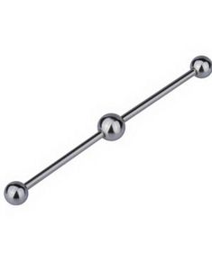 Ørebarbell m/Kule i Midten - Steel