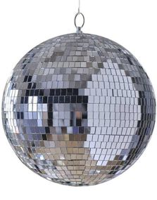 Stor Sølvfarget Discokule 30 cm
