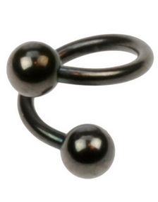 Curved Øyenbrynspiercing i Svart