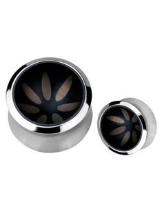 Innhulet Svart Piercing Plugg