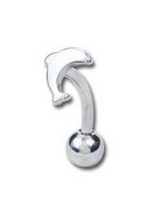Jumping Delfin - 1.2 x 8 mm Øyenbrynspiercing