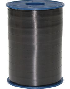 250 meter Svart Ballongbånd / Gavebånd - Ekstra Bred 10 mm