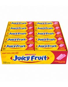 30 stk Wrigley's Juicy Fruit Strawberry Gum - Tyggegummi med Jordbærsmak - Hel Pakke 360 gram (USA)