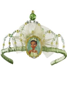 Tiana - Lisensiert Prinsessen og Frosken Tiara til Barn