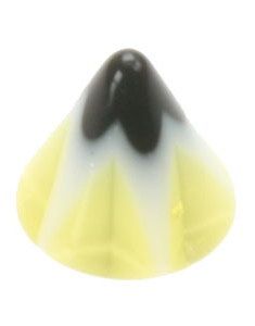 Star Spike Gul - 4 mm Akrylkule til 1,2 mm stang