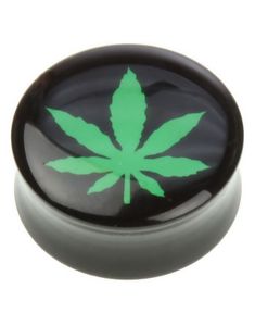 Weed - Svart Piercing Plugg