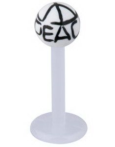 Labrett with Peace Mark - White/Black