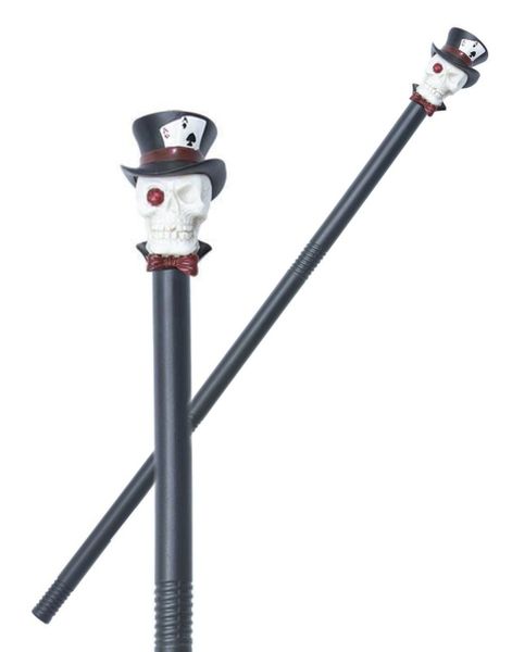 Voodoo Witch Doctor Cane - Stokk med Hodeskalle 88 cm