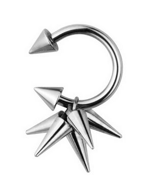 Øyenbrynspiercing m/Smykke - Stål - Strl 1.6 x 10 mm med 4 mm kule