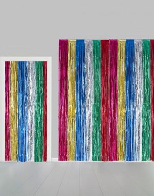 Flerfarget Shimmer Dørforheng 240x100 cm