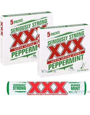 5-Pack Seriously Strong Peppermint - Sukkertøy/Pastiller med Sterk Peppermyntesmak 202,5 gram