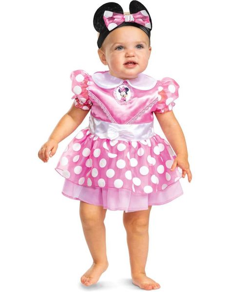 Lisensiert Rosa Minni Mus Kostyme til Baby