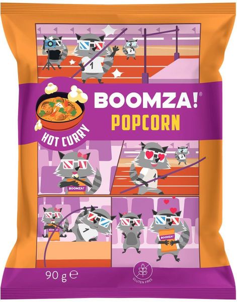 Boomza! Popcorn med Hot Curry Smak 90 gram
