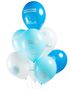 8 stk 30 cm - Hvite og Blå Oktoberfest Ballonger med Motiv