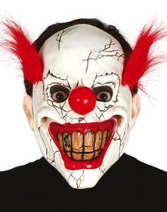 Glisende Klovn Latexmaske med Hår