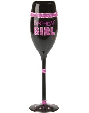 Birthday Girl - Svart Glass