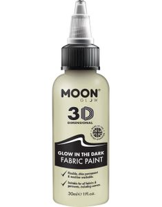 Klar Glow in the Dark 3D Tekstilmaling 30 ml