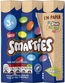 3 pk Smarties Tubes 102 gram 