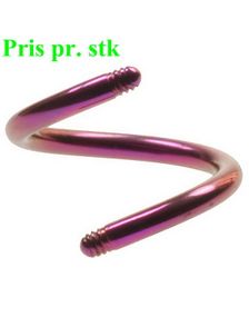 Lilla Curved Stang i Titan til 1,2 mm Kule