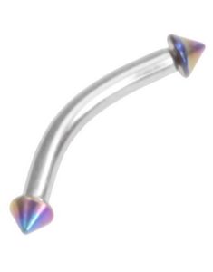 Micro Spike Colorized Multi - 1.2 x 8 mm Øyenbrynspiercing