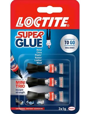 3-Pk Loctite Mini Trio Superlim 3 x 1 g