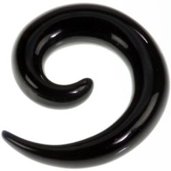 Akryl Curl - Svart Ørepiercing - Strl 5 mm