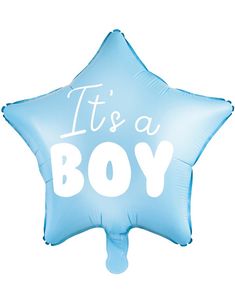 Its a Boy - Blå Stjerneformet Folieballong 48 cm