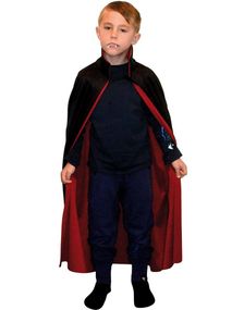Svart og Rød Dracula Kappe til Barn