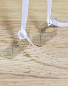 100 stk Selvklebende Gjennomsiktige Grib-Tabs i Plast 