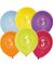 VELG BLANT 10 TALL - 6 stk Flerfargede Tallballonger 30 cm