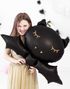Svart Flaggermus Folieballong 80x52 cm