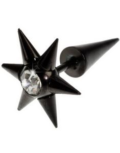Star Bling - Svart Fake Piercing