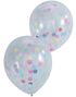 5 stk 30 cm - Gjennomsiktige Ballonger med Konfetti - Plukk og Miks