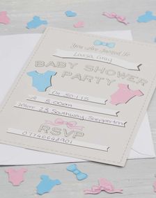 10 stk Invitasjoner - Babyshower - Baby Girl or Baby Boy