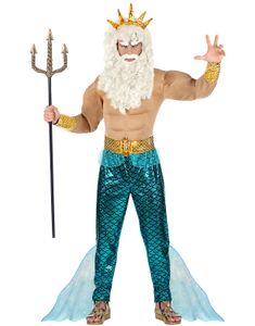 Poseidon Kostyme 5 Deler