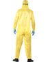 Lisensiert Breaking Bad Hazmat Suit Herrekostyme med Latexmaske