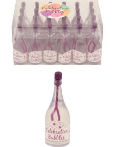 24 stk Klare Champagneflasker Såpebobler 768 ml - Heavenly Love
