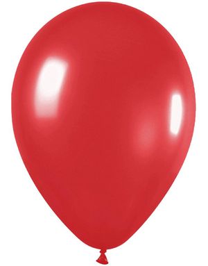 100 stk 23 cm MEGAPACK - Rød Metallic Ballonger