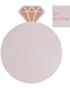 Diamantring Serveringsfat til Utdrikningslag og Bryllup 50 cm - Blush Hen